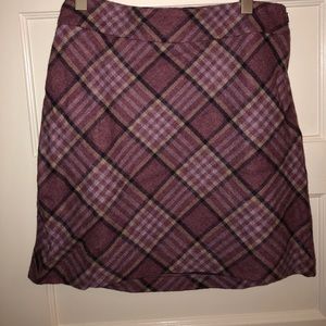 Above the knee flannel skirt