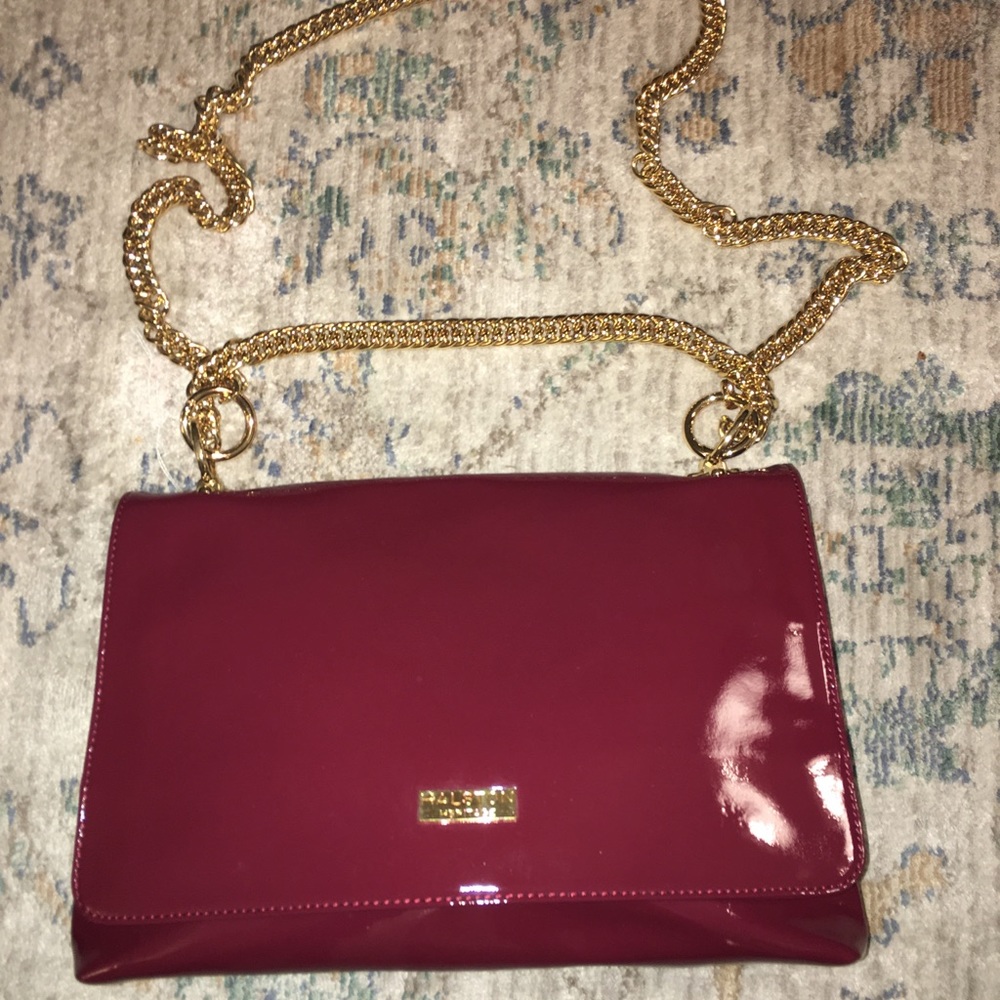 Halston heritage leather sangria purse