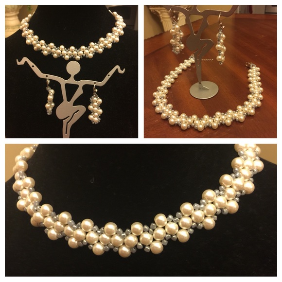 Meticulously Gorgeous Handmade beaded Choker pair - Picture 1 of 8