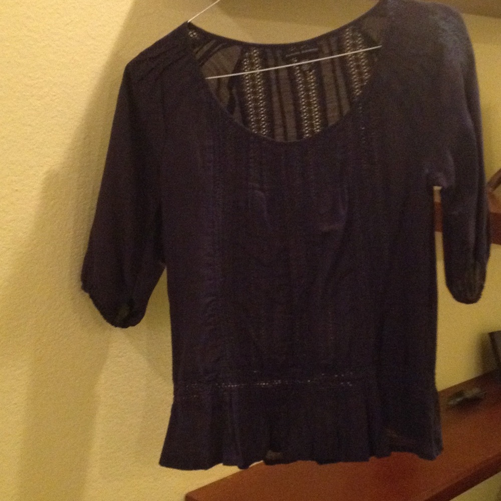 BR navy blouse