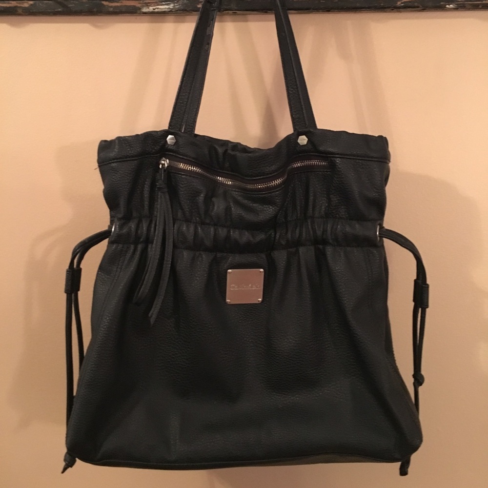 Black leather Calvin Klein bag
