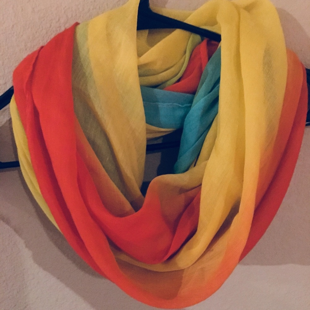 Rainbow infinity scarf