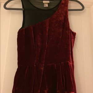 H&M Red Velvet Cocktail Dress