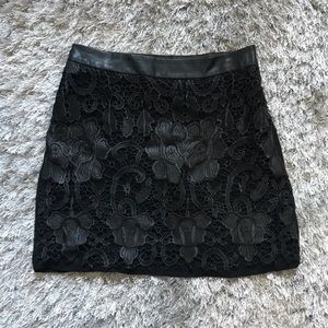 ASTR floral waxed lace miniskirt