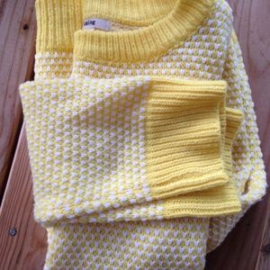Yellow Crocheted Sweater