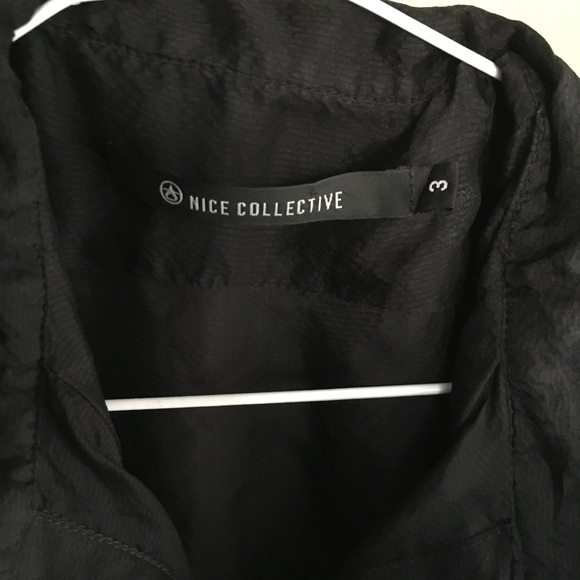 Nice Collective Black Silk Button Down Top - Picture 5 of 5