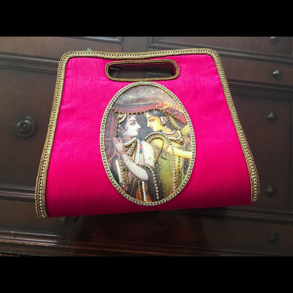 Beautiful handcrafted silk clutch!