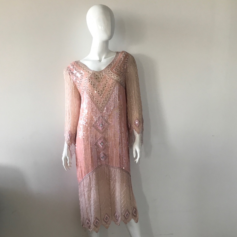 Pink Dress Silk N Sequen