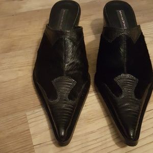 Super Cute! Worn once, leather & Mohair