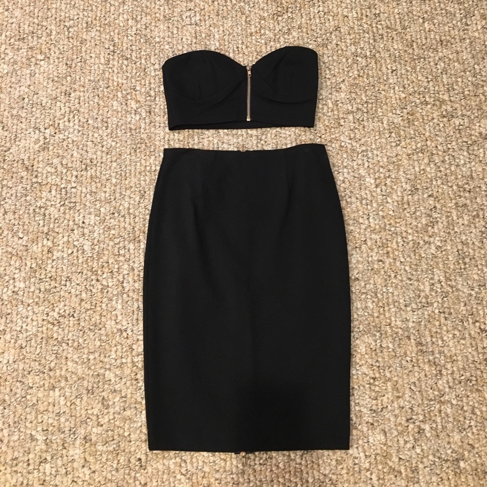 Two piece black dress