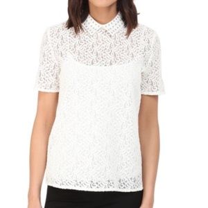 The Kooples white lace top