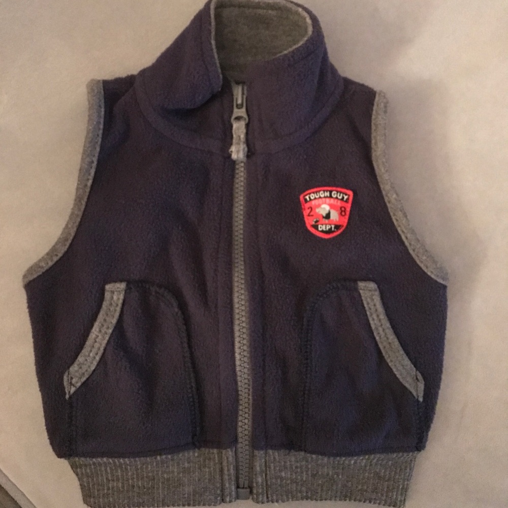 Charter's Newborn Navy Blue Fleece Vest