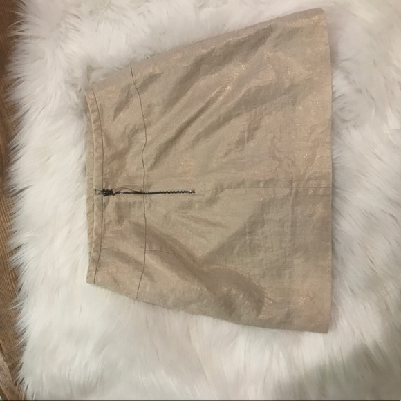 J Crew gold crossover mini skirt - Picture 3 of 4