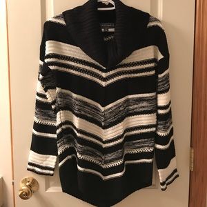 Black and white sweater