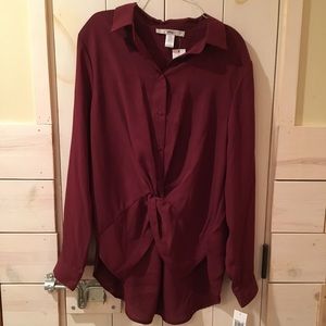 Burgundy Blouse