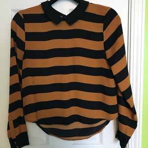 Collared long sleeve blouse