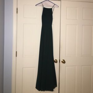 Long Forest Green LuLus Dress