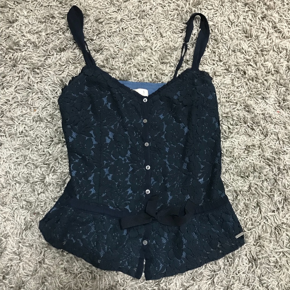 Navy Blue Lace Tank