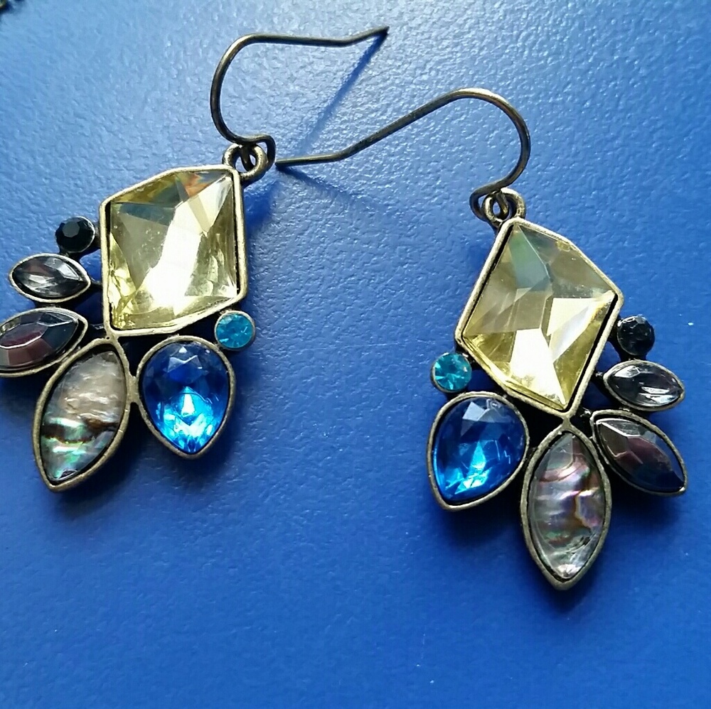 *1 LEFT!*  Multicolored Mixed Gem Earrings