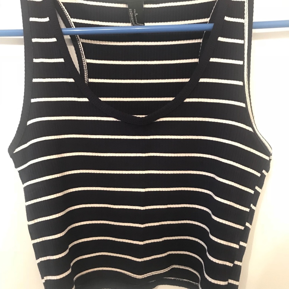 Navy blue crop top