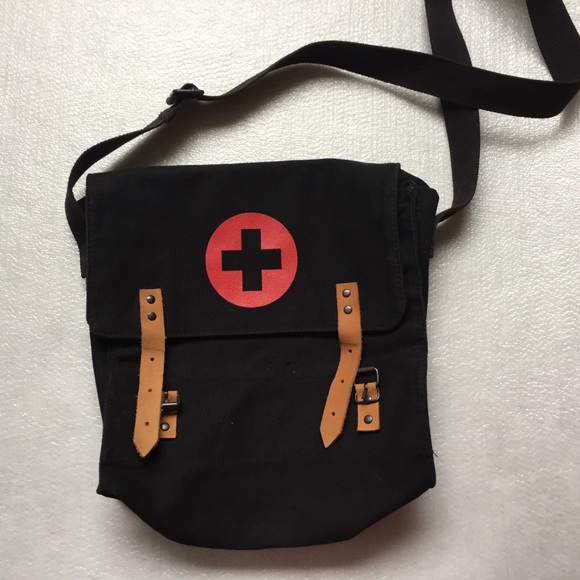 Handbags - Black jean ‘medical’ messenger bag