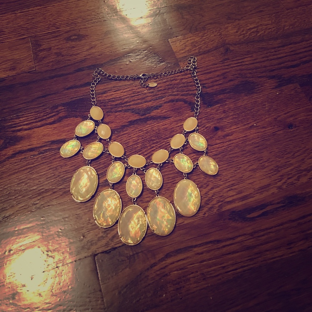 Nude statement necklace