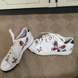 Mark ekco red sneakers with butterfly