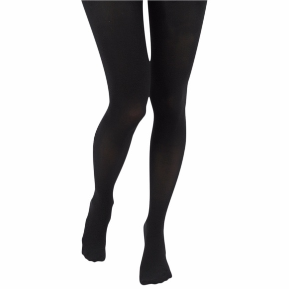 YourTights Everyday Opaque Black Tights USA Made - Picture 2 of 5