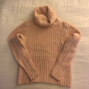 Turtle neck blush pink sweater