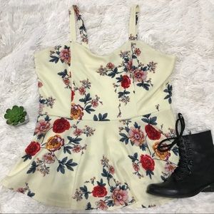 Floral Peplum Top