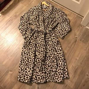 Leopard Fleece Robe