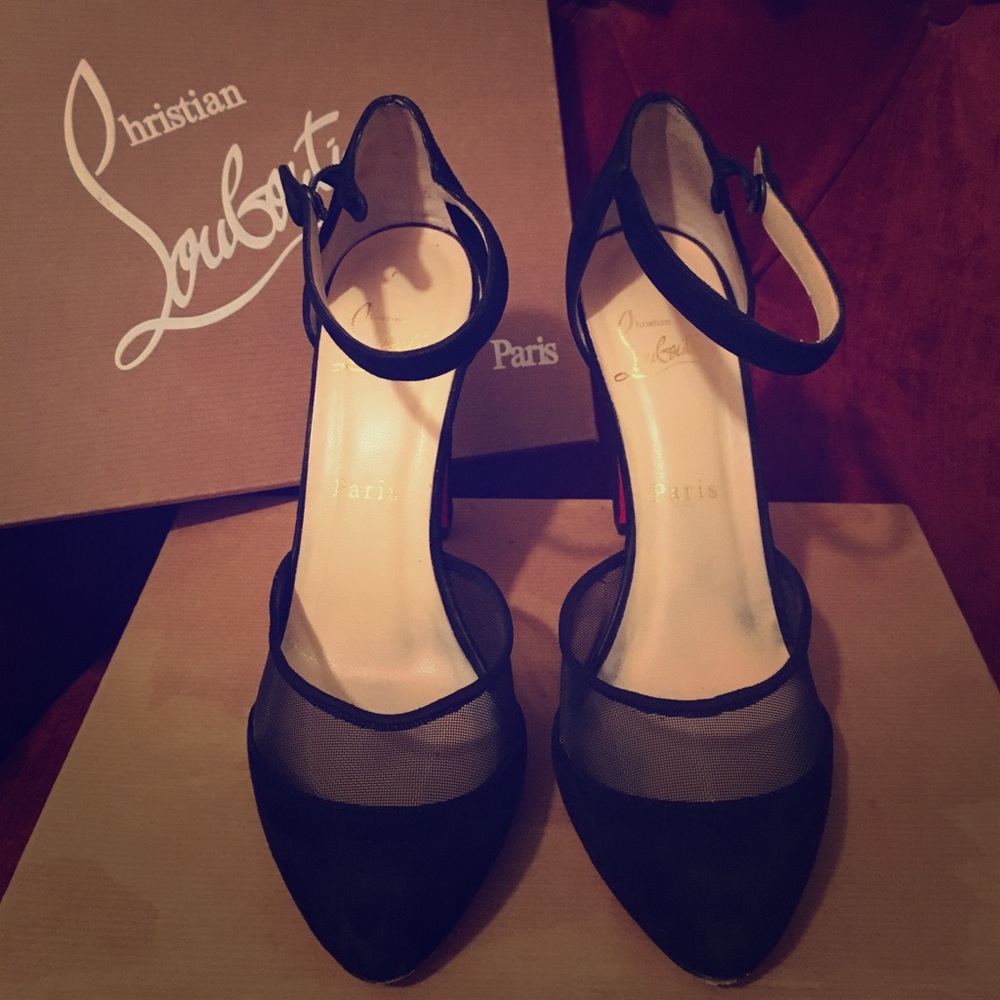 CHRISTIAN LOUBOUTIN- Vicky Jane 120 suede Royal.