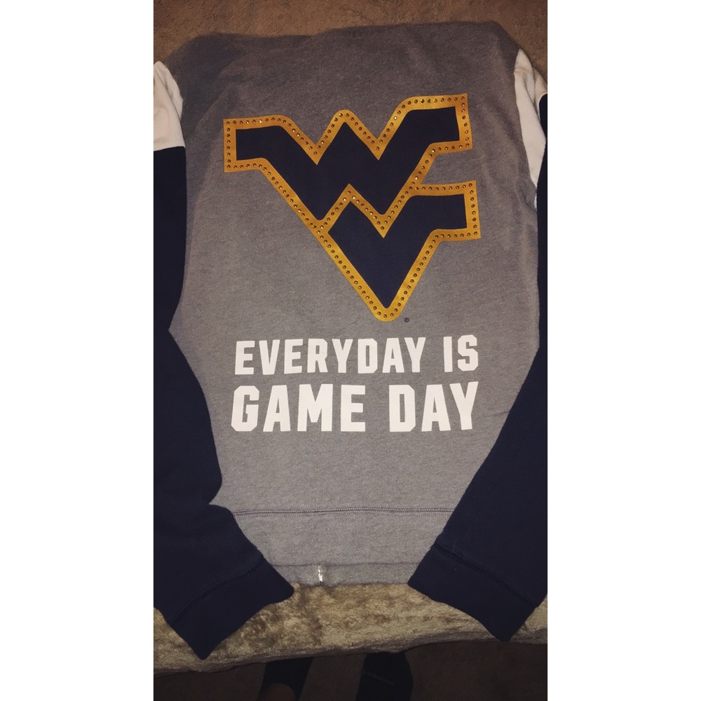 VS PINK WV Mountaineers Zip-Up Hoodie