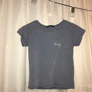 Brandy Melville Embroidered Honey Tee