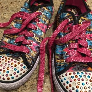 Light up size 3 girls sketchers twinkle toes