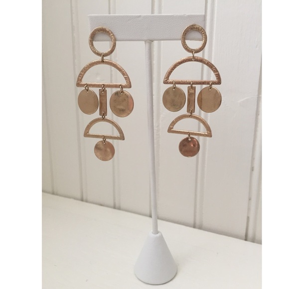 🚫GONE Gold Sterling Silver Modern Geo Earrings - Picture 3 of 8