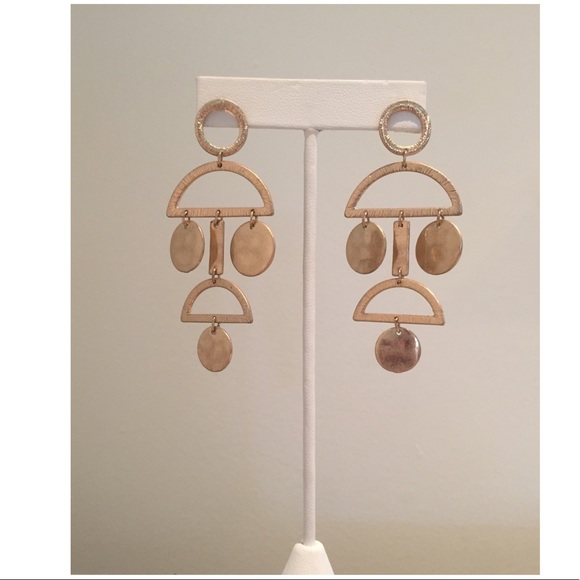 🚫GONE Gold Sterling Silver Modern Geo Earrings - Picture 5 of 8