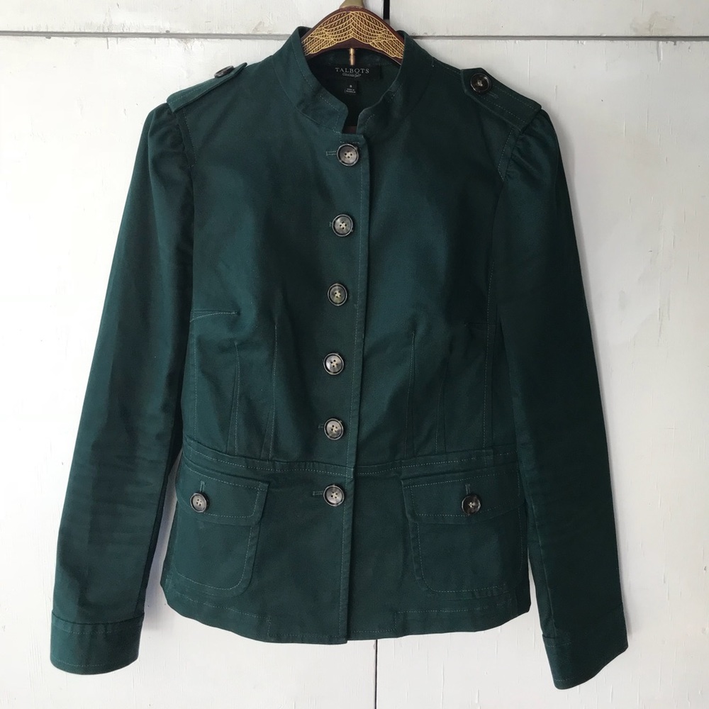 Women’s Button Down Forest Green Blazer Size 8