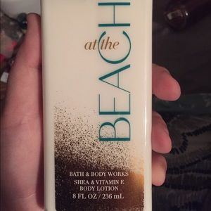 At the beach, by bath and body works