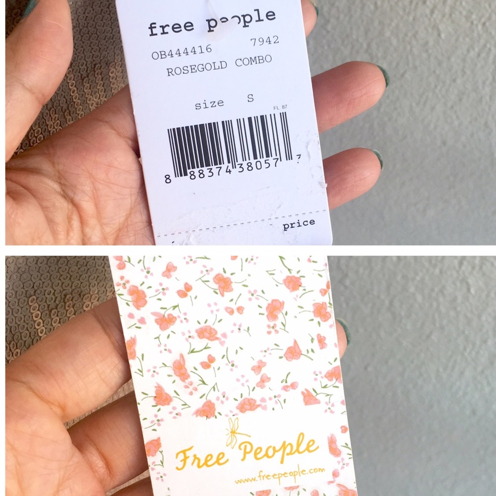 FREE PEOPLE Sequin Rose Gold Dress Sz S - Picture 8 of 8