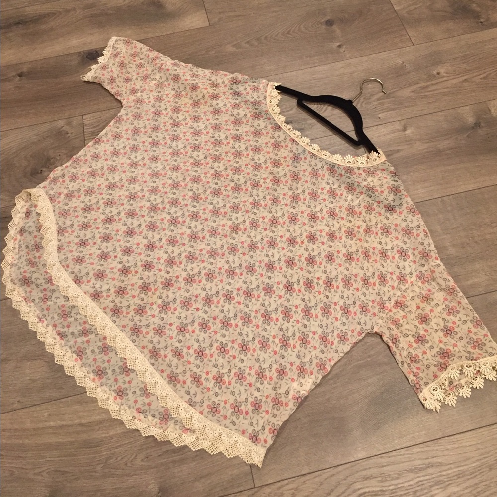 Free People Sheer Top L