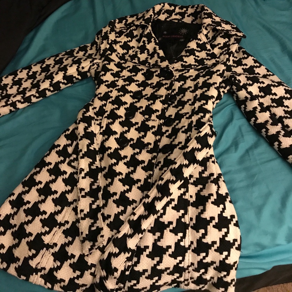 Black & white long coat