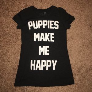 “puppies make me happy” shirt