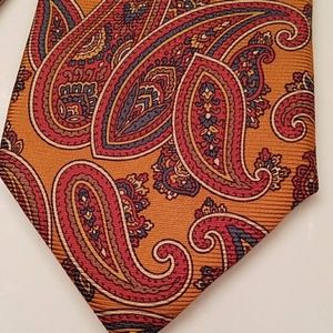 Brown Silk Paisley Tie - Made in Italy