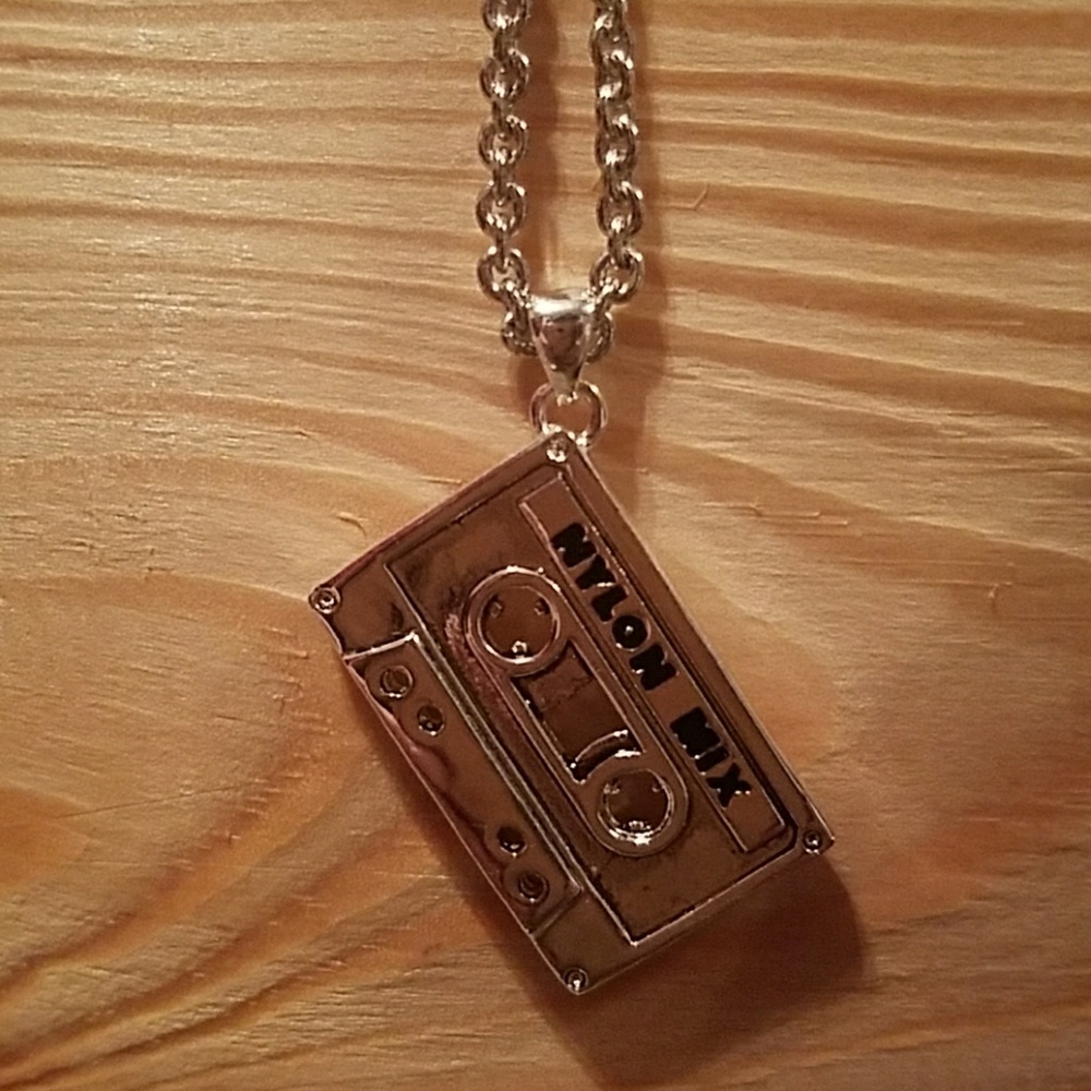 Cassette tapes chain necklace
