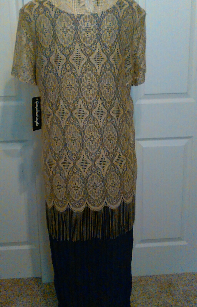 New black and gold evening dress