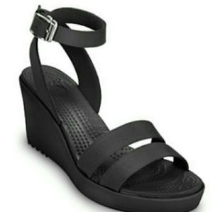 Crocs Black Leigh Wedge