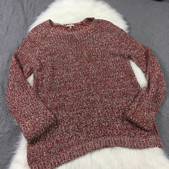 Joie Sweaters - Joie Red Marled Knit Sweater Large