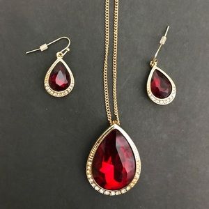 Necklace and matching earrings.