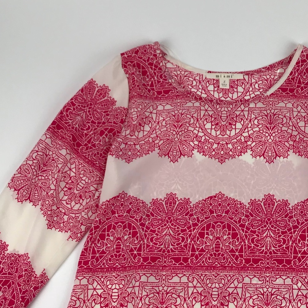 Miami 💕 Women’s S Blouse Top Pink Design